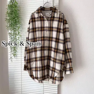 Spick & Span 옴브레 체크 루즈 셔츠 플란넬 셔츠