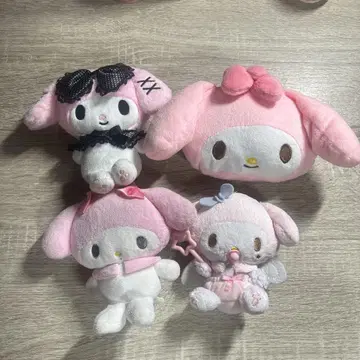 산리오 마이멜로디 봉제 인형 스트랩 세트