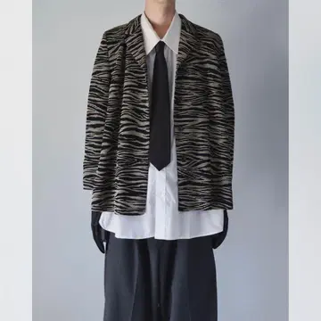 90년대 올 패턴 자켓 블랙 베이지 MN 니트 뜨개질 모드 블랙