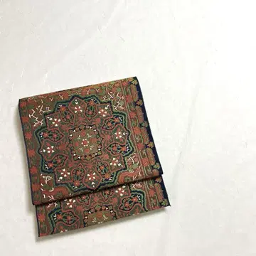 나고야 오비 추상 직조 무늬 꽃무늬 남색 PO-3336