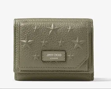 JIMMY CHOO 3단 폴더형 지갑 올리브 그린 새상품급