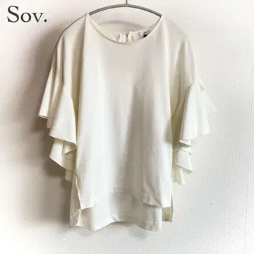 Sov. NEW STAR 분또 프릴 슬리브 티셔츠 프릴 소매