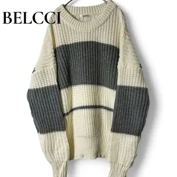 BELCCI 여성용 니트 스웨터 화이트 그레이 XL 사이즈
