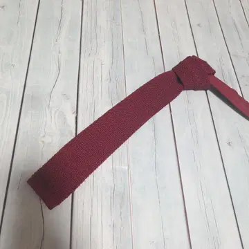 Maker's ID 실크 넥타이 버건디