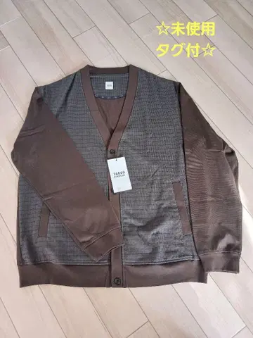 미사용 택 포함 [ TAKEO KIKUCHI 체크 가디건 ]