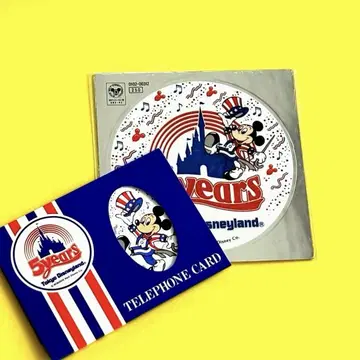 [ 미사용 ] 도쿄 디즈니랜드 5주년 TELEPHONE CARD&스티커