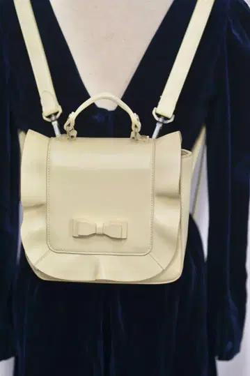 Ecosusi 투웨이 백팩 연한 옐로우 컬러 핸드백