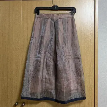 빈티지 시스루 오간자 플레어 스커트