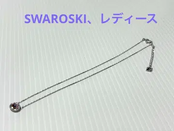 SWAROSKI 핑크 오벌 스톤 목걸이 새상품급