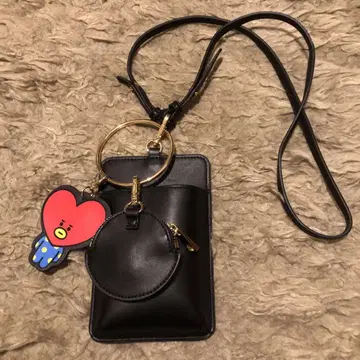 이아파피요네 스마트폰 숄더 코인 케이스와 BT21의 TATA 참 포함
