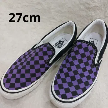VANS 보라색/블랙 체커 패턴 슬립온 98dx 애너하임 27cm