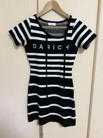 Darich 멀티 보더 니트 미니 원피스