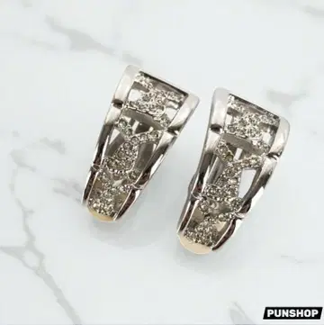 큐빅 실버 컬러 클립 귀찌 반짝이는 액세서리