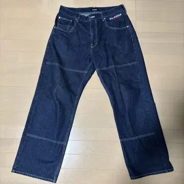 XLARGE 다크 블루 스트레이트 데님 34인치
