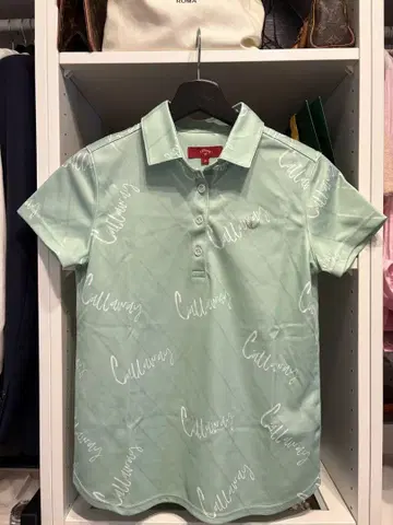 Callaway 민트 그린 피케 셔츠 사이즈 S