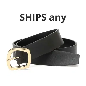SHIPS any: 가죽 뉘앙스 버클 벨트