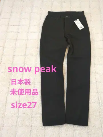 미사용 택 포함 snow peak 블랙 데님 일본제 size 27