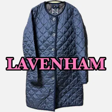 LAVENHAM 라벤햄 노카라 퀼팅 코트 롱 기장