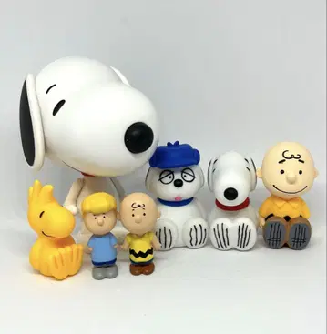 스누피 피규어 세트 소프트 비닐 플라스틱