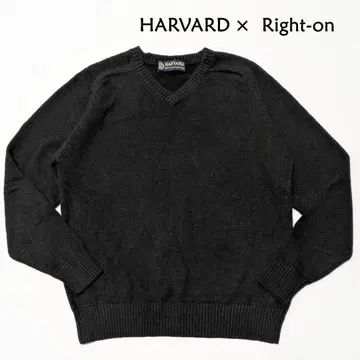 HARVARD Right-on 캐시미어 100% V넥 스웨터 블랙 L