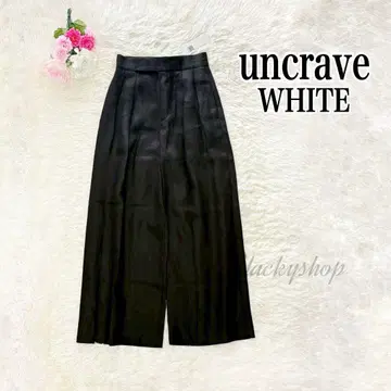 [ 미사용 ] uncrave 헤링본 린넨 와이드 팬츠 블랙 1