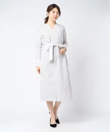 ANAYI 스트라이프 셔츠 원피스
