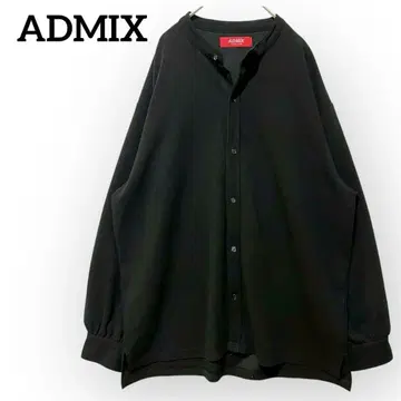 ADMIX 오버 사이즈 빅 실루엣 밴드 카라 긴팔 셔츠 [ L ] 블랙