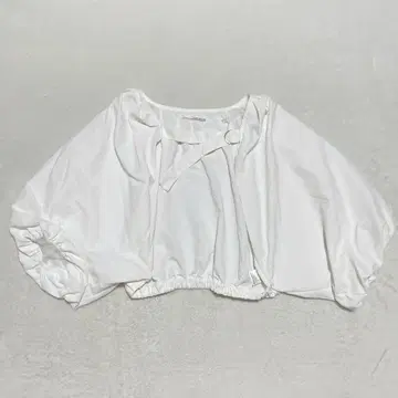 엘렌카레듀에 크롭 볼레로 벌룬 슬리브 볼륨 소매 7부 기장