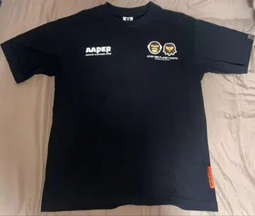 AAPER 프린트 블랙 T셔츠