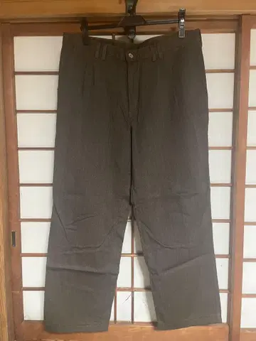 [ 80s ] 브라운 더블 턱 슬랙스