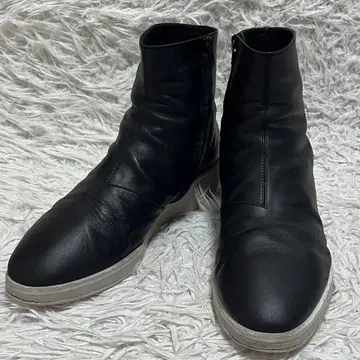 레어 LAD MUSICIAN 하이컷 가죽 스니커즈 블랙 46