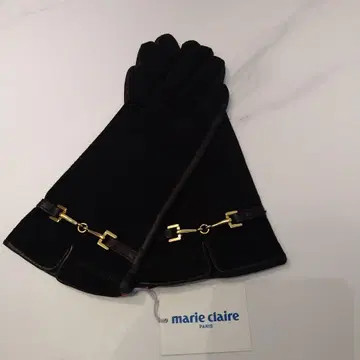 [미사용 새상품] marie claire 양가죽 장갑 블랙 21cm