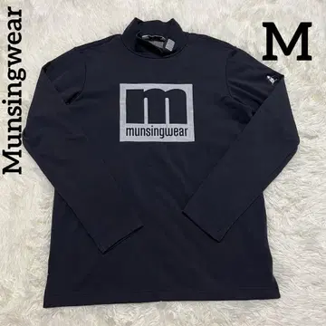 Munsingwear 골프 모크넥 긴팔 M 블랙 속기모
