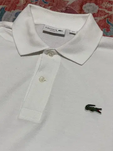 라코스테 Lacoste 화이트 긴팔 피케 셔츠