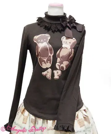 angelic pretty Cream Cookie 티셔츠 브라운