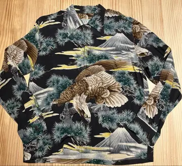 'GOLDEN LOBBY' Hawaiian shirts (Black)
