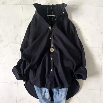 컨디션 최상 어퍼 하이츠 THE SHIRT 코튼 린넨 셔츠 마 혼방