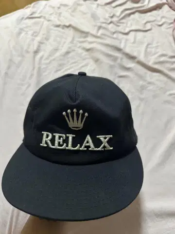 블랙 RELAX 자수 야구 모자
