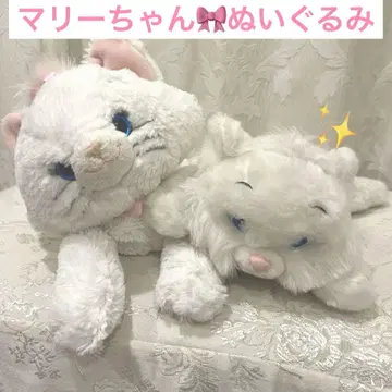 마리 앤티크 귀여운 고양이 봉제 인형 중형 화이트