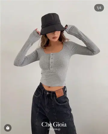 Chegioia 센터 스티치 와이드 데님
