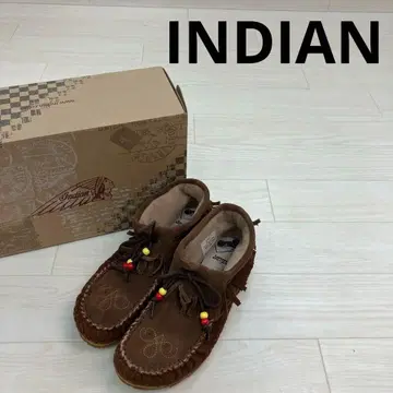 INDIAN 인디언 프린지 숏부츠 모카신