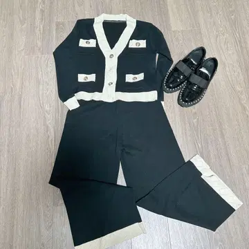 Select Shop 바이컬러 반팔 썸머 니트 셋업 ZARA