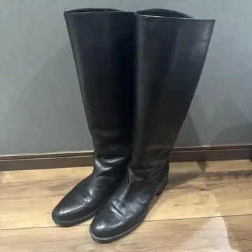 dyva 블랙 가죽 롱 부츠