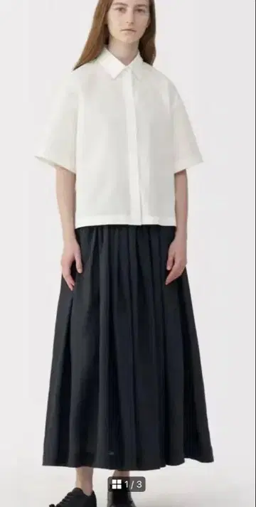 MUJI LaBo 포플린 반팔 셔츠
