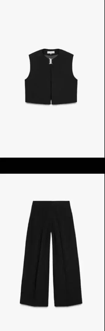 zara 메탈  숏 베스트 & 팬츠 XS