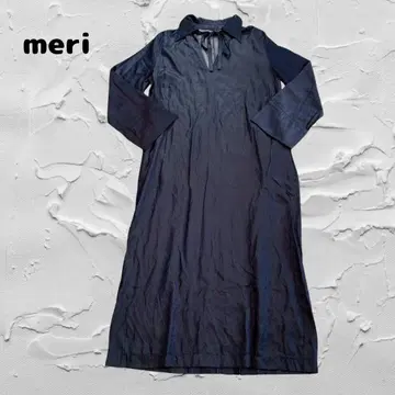 새상품급 meri 미 레이온 혼방 셔츠 원피스 롱 원피스
