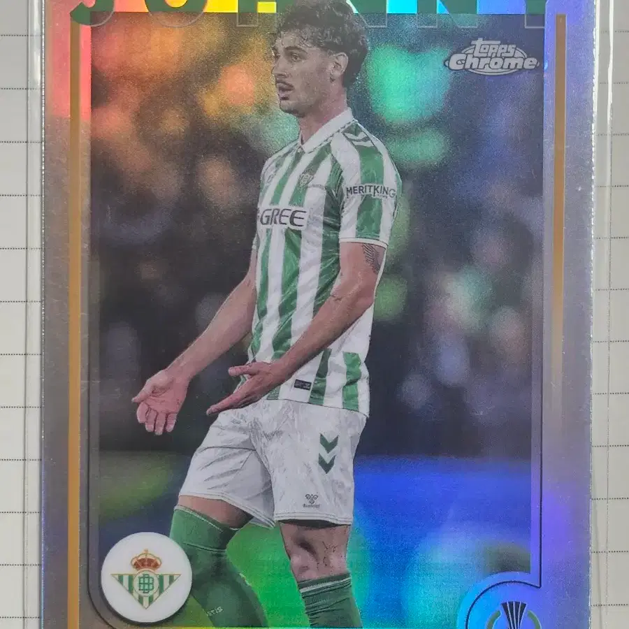 24/25 Tops Chrome Real Betis Johnny Cardoso Refractor Soccer Card  #조니카르도소,#레알베티스,#탑스크롬축구카드,#스포츠카드 on Bunjang Global Site.