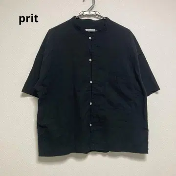 prit 밴드 카라 셔츠 차이나 셔츠 블라우스 루즈핏 린넨 혼방