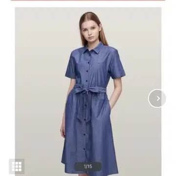 타미힐피거 샴브레이 셔츠 원피스 32