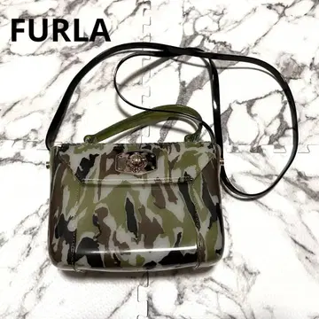 레어 FURLA 훌라 2way 카모플라쥬 카모플라주 캔디 백 Y2K